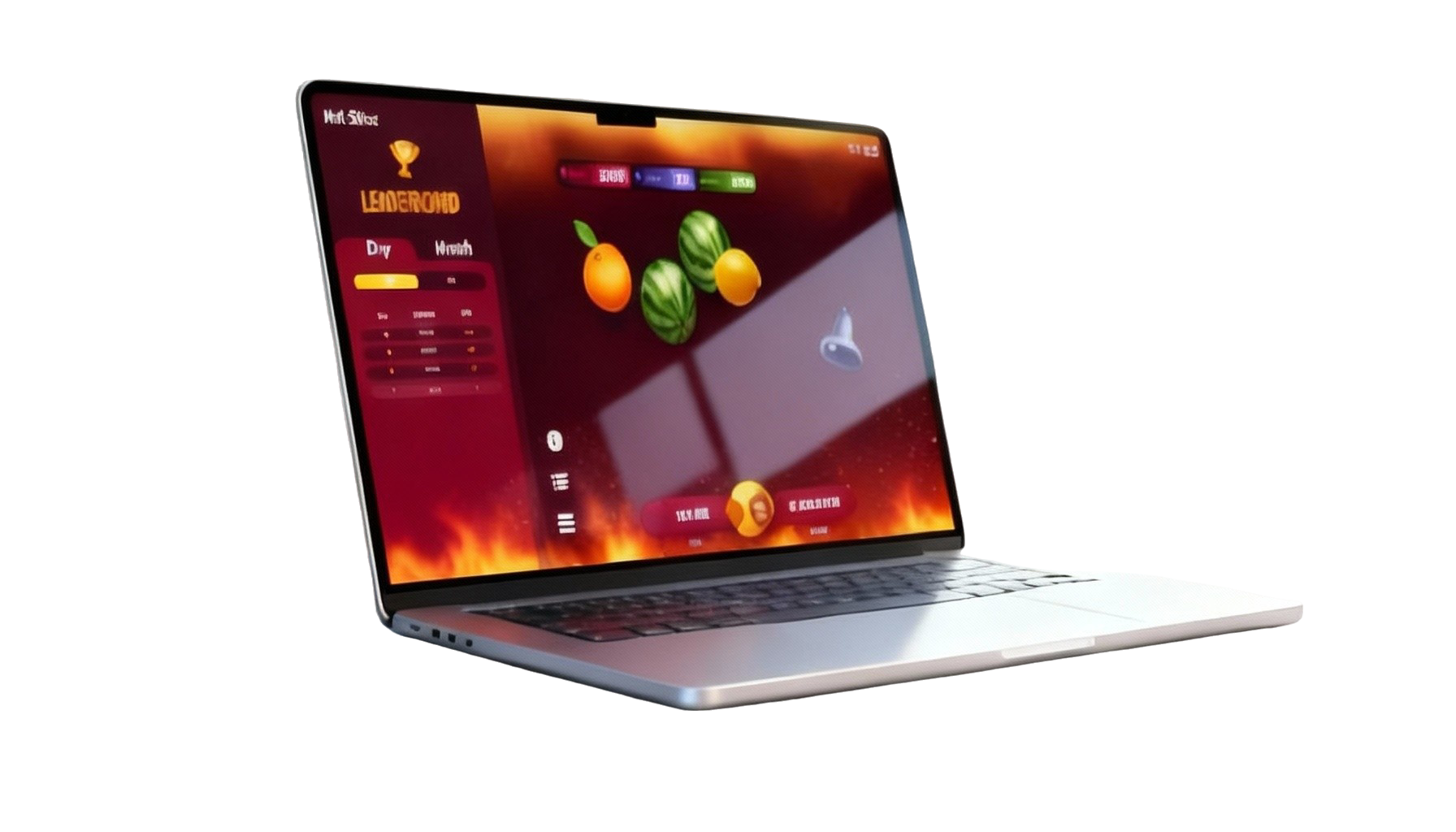 Vista de Hot Slice en laptop - dinero real